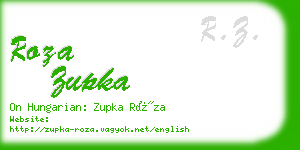 roza zupka business card